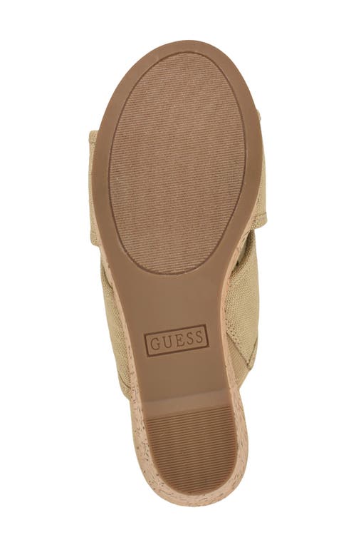 Guess Cloys Wedge Sandal In Gold