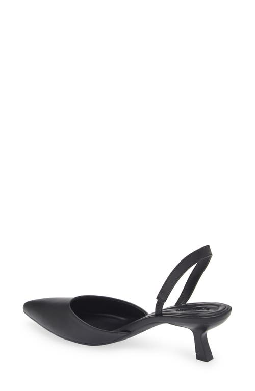 Open Edit Cammie Slingback Pump In Black Smooth