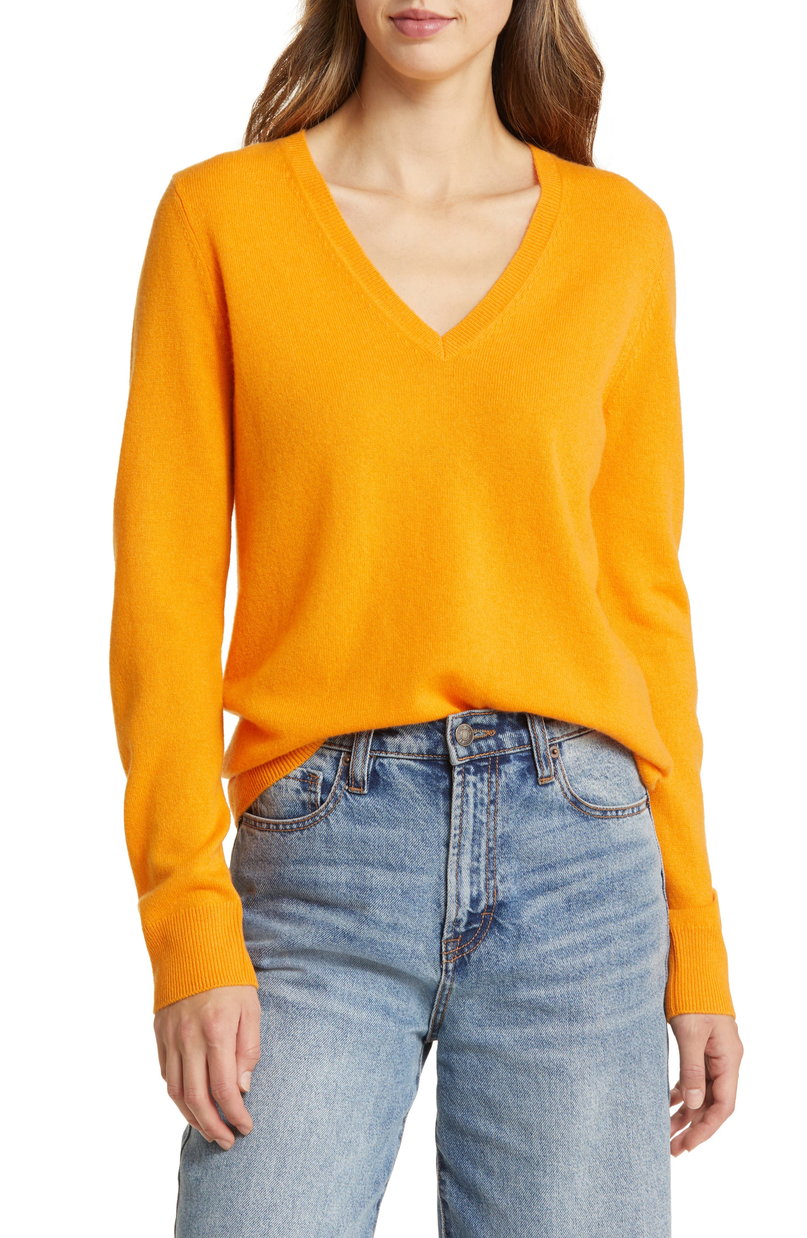 Women's Orange Cashmere Sweaters   Nordstrom