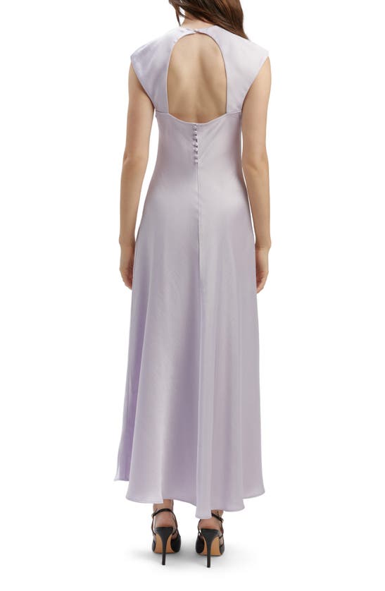 Shop Bardot Peggy Satin Maxi Dress In Soft Lilac