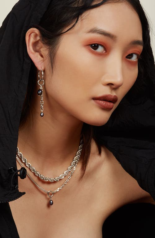 Lady Grey Xl Rope Chain Necklace In Silver