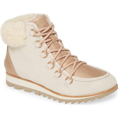 Sorel Harlow Luxe Genuine Shearling Bootie, Beige