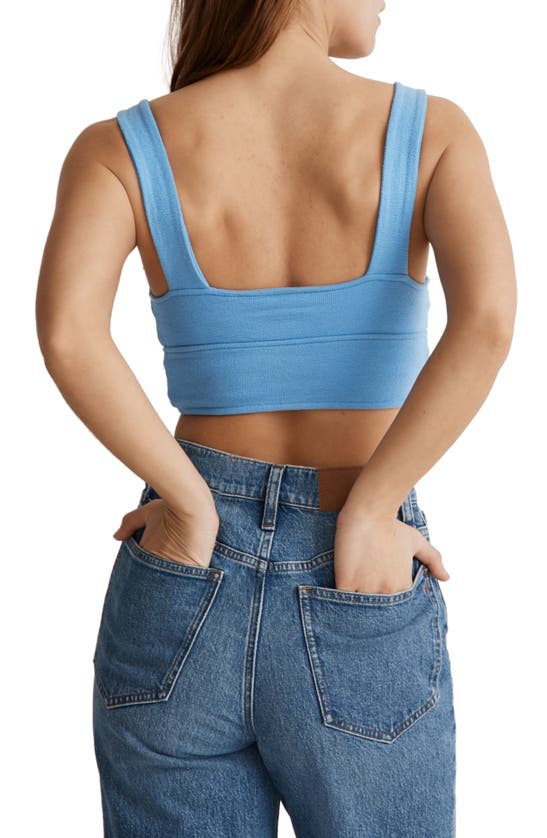 Madewell Cutout Knot Front Tank Top In Oasis Blue | ModeSens