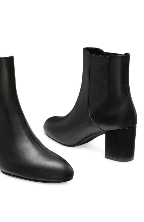 Stuart Weitzman Yuliana 60 Leather Chelsea Boots In Black