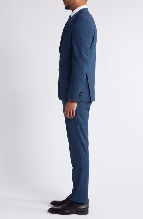 Shop Ted Baker London Ralph Extra Slim Fit Solid Teal Stretch Wool Suit