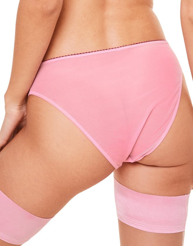 Adore Me Caroline High Cut Panties In Medium Pink