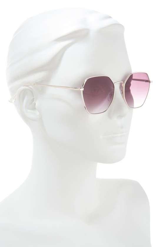 Shop Bp. 51mm Gradient Hexagonal Sunglasses In Goldlack