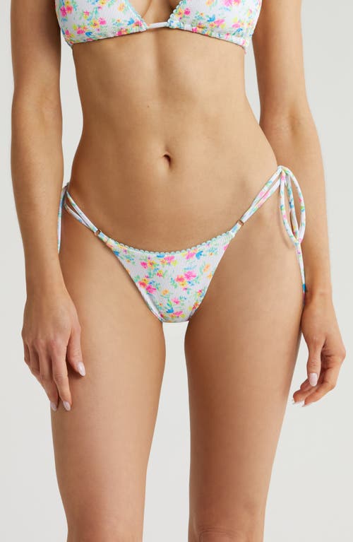 Side Tie Thong Bikini Bottoms in Forever Fairytale
