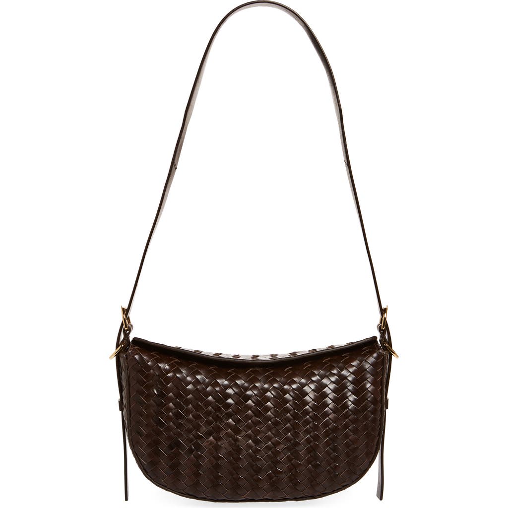 & Other Stories Steve Braided Leather Shoulder Bag In Brown Medium Dusty