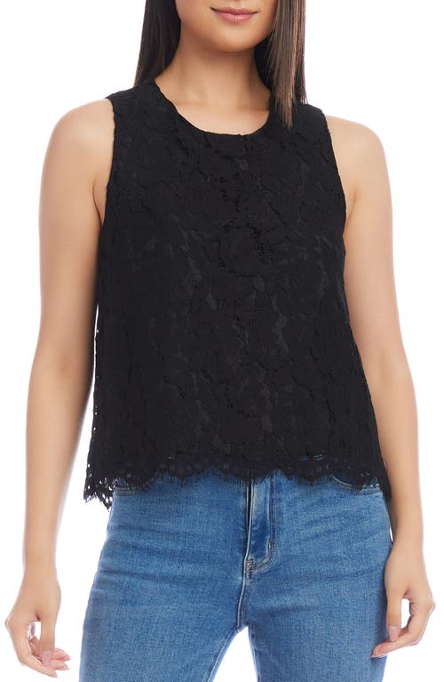Sleeveless Lace Top in Black