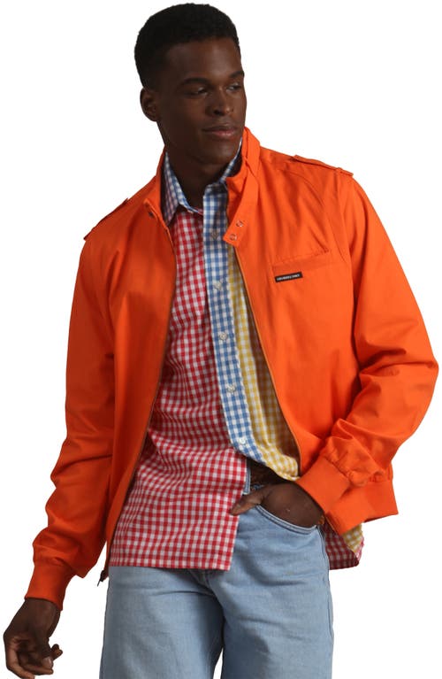 Shop Members Only Classic Iconic Racer Jacket In Orange