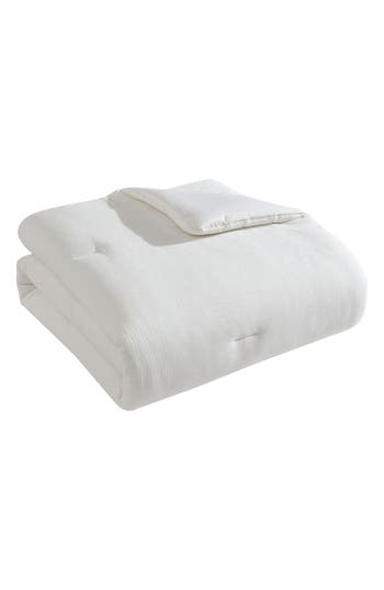 Tahari Rosie Textured 3-piece Comforter Set In Bright White