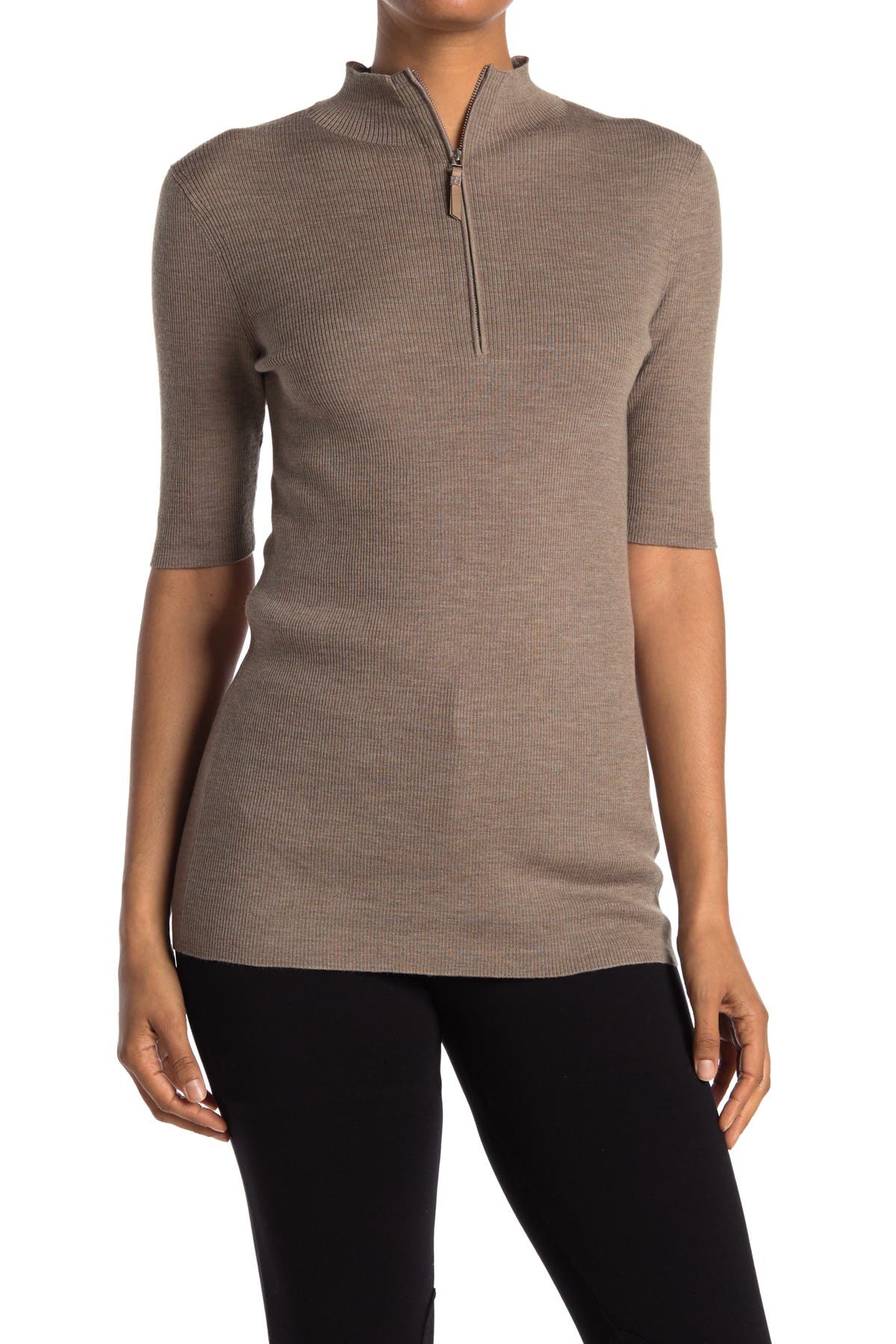 short sleeve half zip pullover