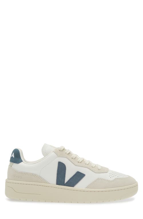 Shop Veja V-90 Leather Sneaker In Extra-white California