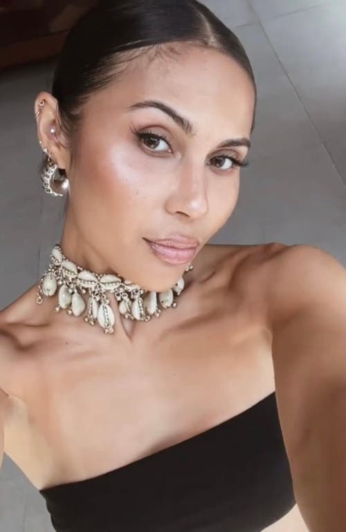 Child Of Wild Lakshmi Shell Choker In Silver