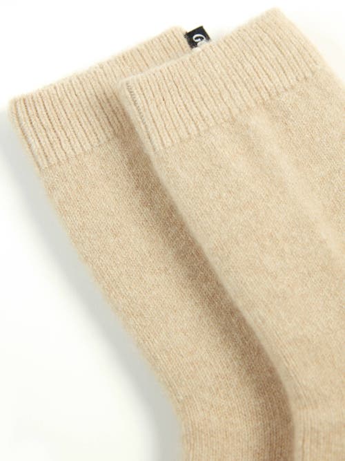 Gobi Cashmere Basic Socks In Beige