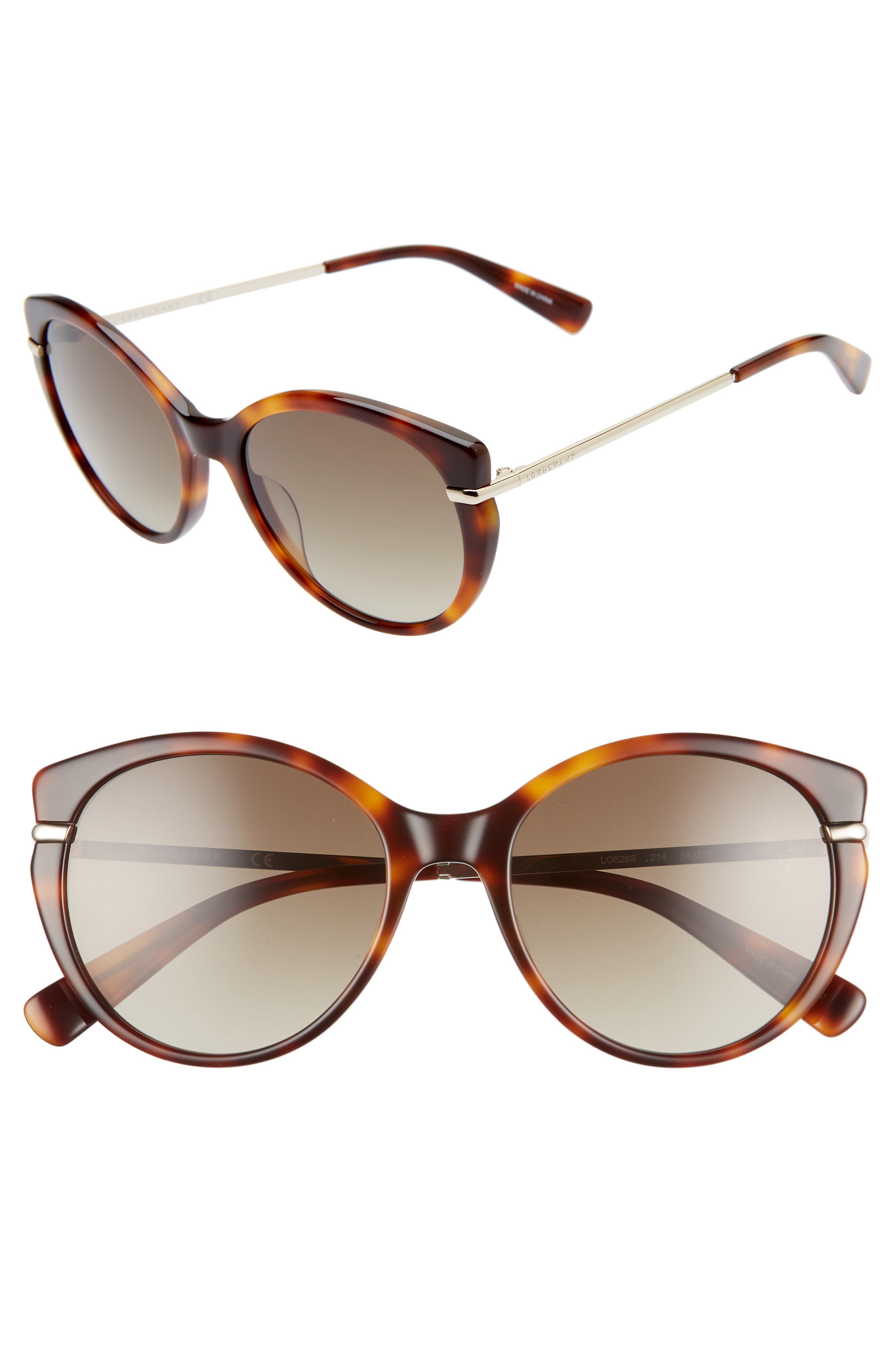 Longchamp Heritage 54mm Gradient Cat Eye Sunglasses Nordstrom