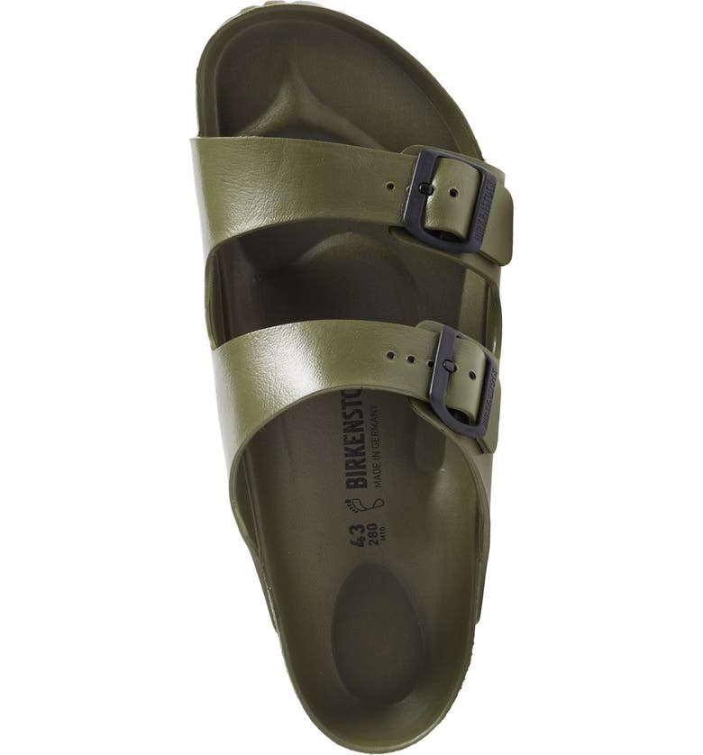 BIRKENSTOCK Essentials Arizona Waterproof Slide Sandal, Alternate, color, GREEN