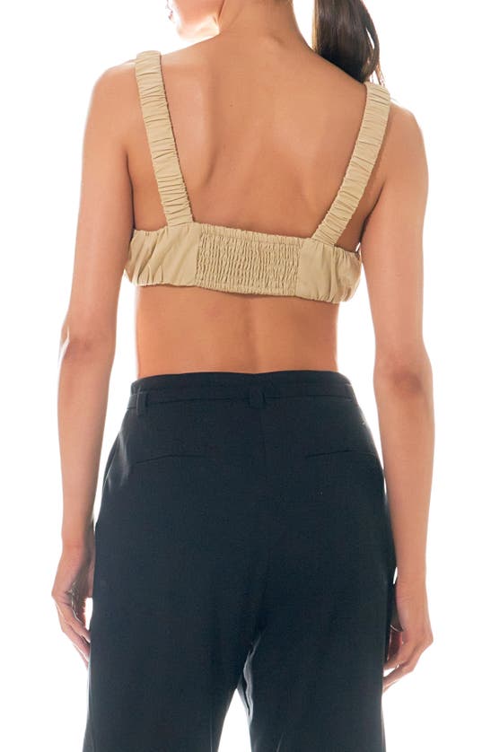 Shop Grey Lab Scrunchie Bra Top In Khaki