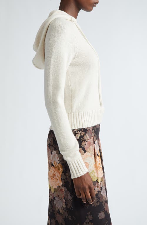 Shop Zimmermann Wool & Cashmere Hoodie Sweater In Macadamia