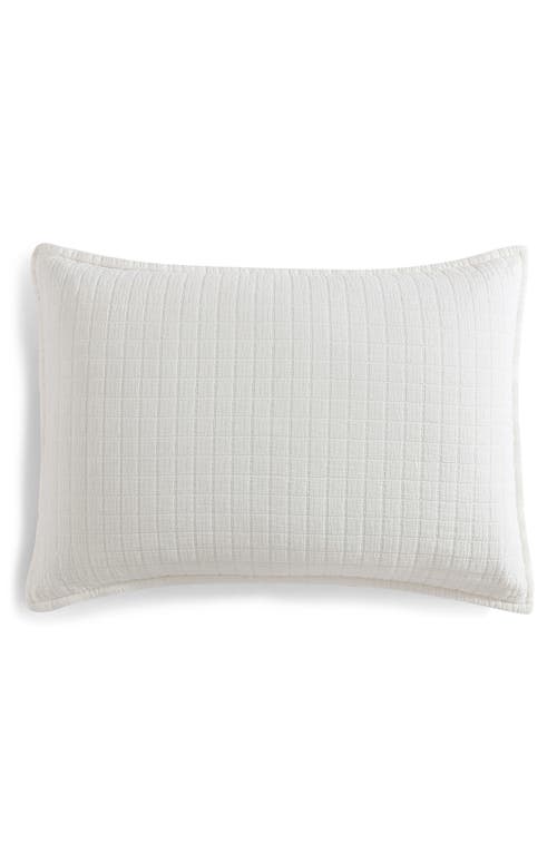 Calvin Klein Essential Washed Jacquard Pillow Sham in Beige/Tan at Nordstrom