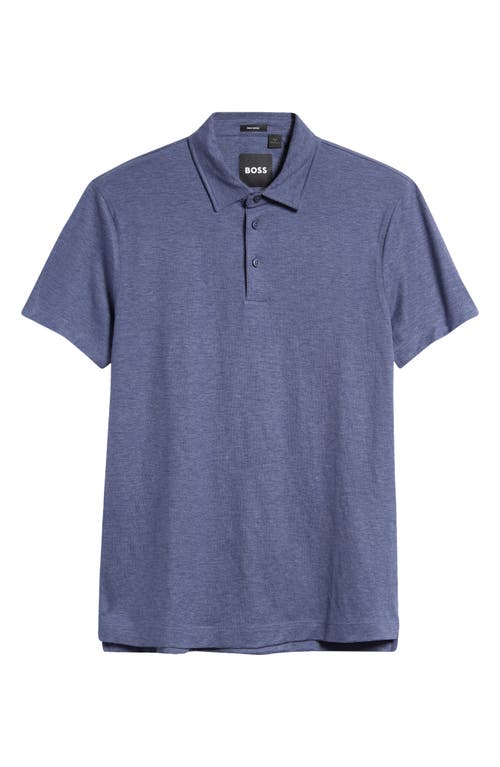 Shop Hugo Boss Boss Pitton Wool Blend Polo In Navy