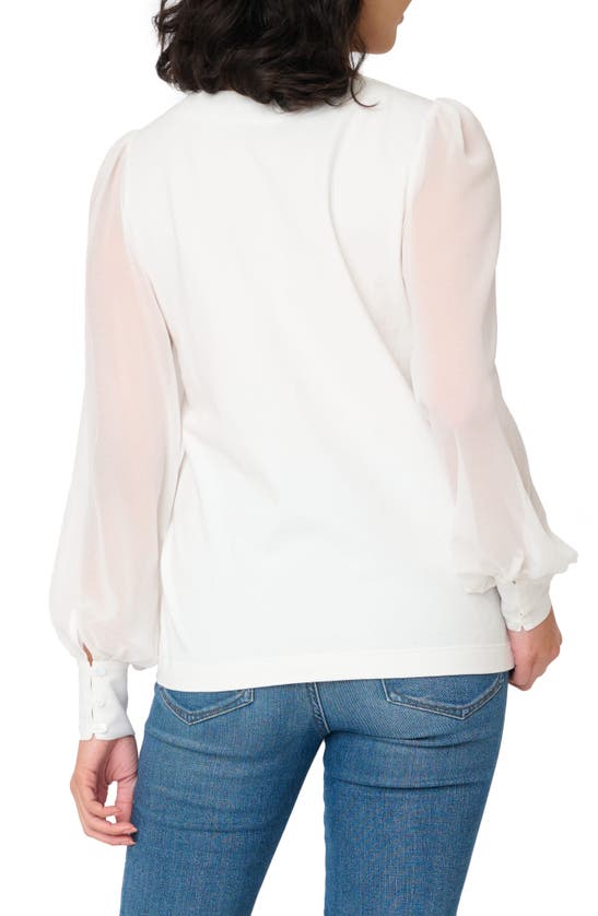 Shop Gibsonlook Long Sleeve Top In Ivory