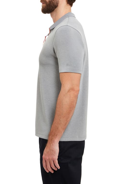 Shop Sealskinz Shipdham Modal Blend Quarter Zip Polo In Grey Marl