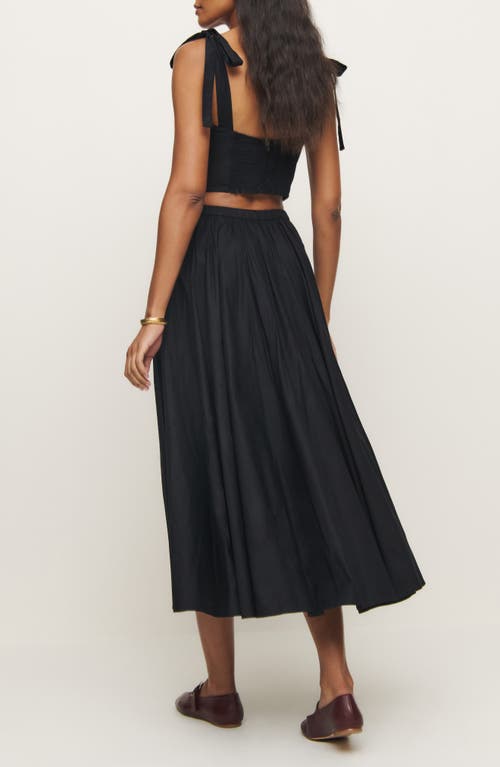 Shop Reformation X Kacey Musgraves Magnolia Tank & Midi Skirt Set In Black