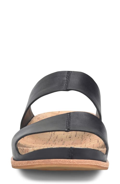Kork-ease Tutsi Slide Sandal In Black Leather