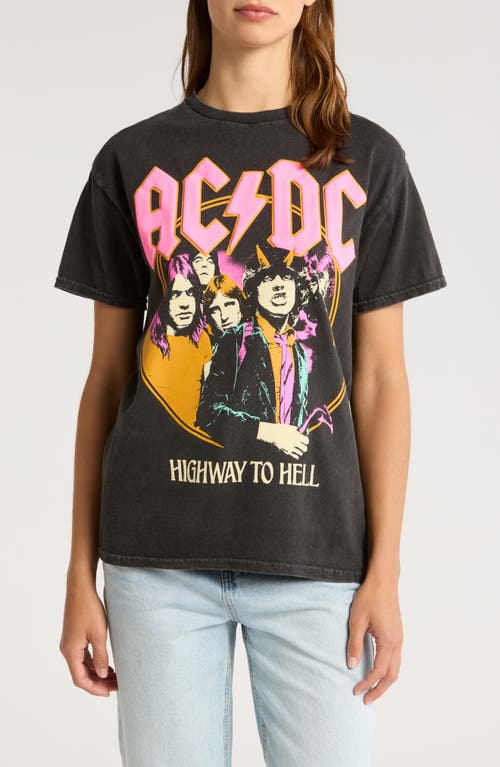 AC/DC Graphic T-Shirt in Charcoal Grey
