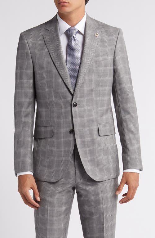 Shop Ted Baker London Jay Slim Fit Plaid Wool Suit In Light Grey