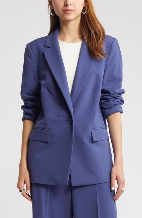 Open Edit Relaxed Fit Blazer In Blue Cobalt