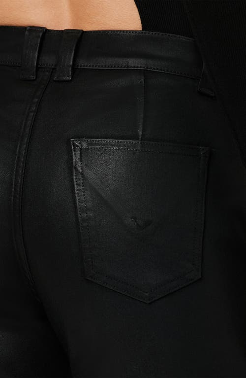 Hudson High-rise Welt Pocket Wide Leg Cargo In Coated Black Beauty