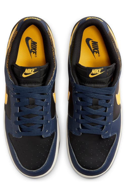 Shop Nike Dunk Low Retro Basketball Sneaker In Black/tour Yellow/navy