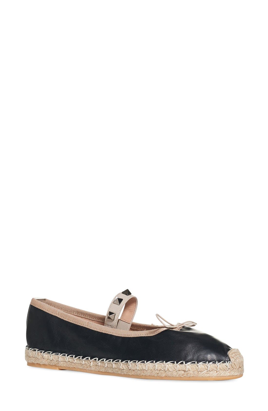 Valentino 'Rockstud' Espadrille Ballet Flat (Women) Nordstrom