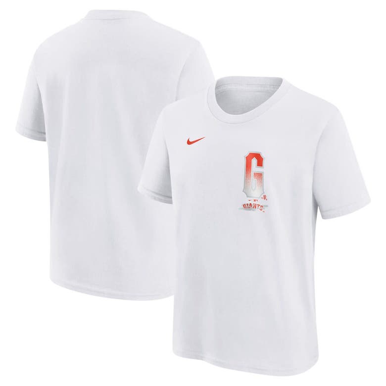 Nike Kids' Youth  White San Francisco Giants City Connect Wordmark T-shirt