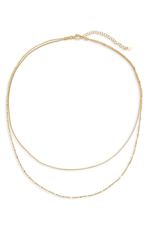 Argento Vivo Sterling Silver Mixed Chain Layered Necklace in Gold at Nordstrom