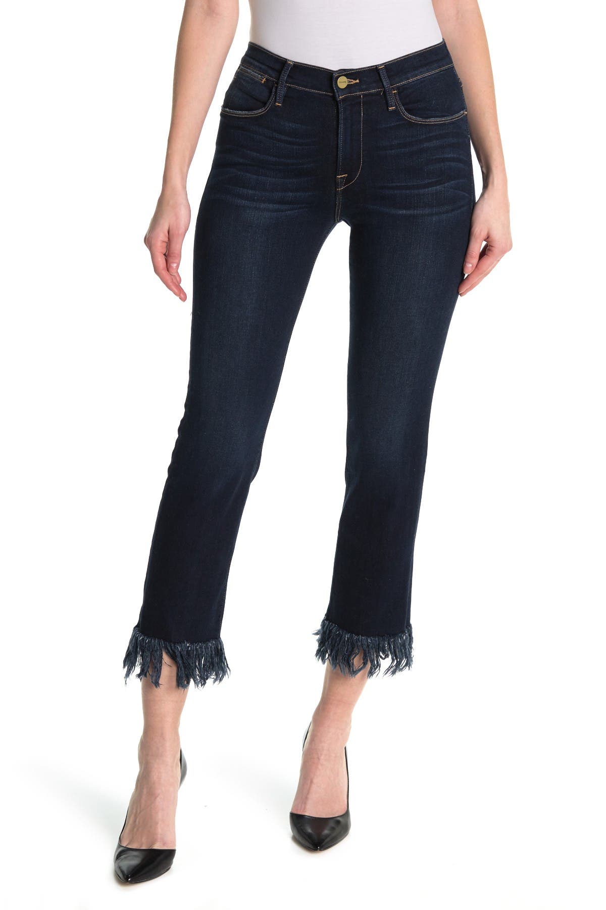 frame fringe jeans