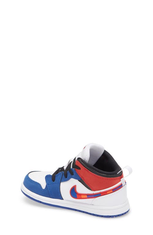 Shop Jordan Nike  Air  1 Mid Se Basketball Shoe In White/red/blue