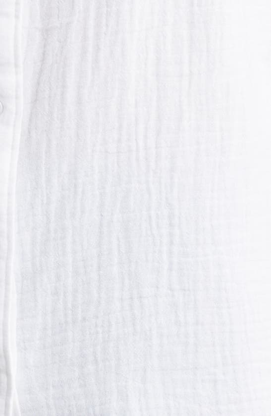 Shop Caslon Cotton Gauze Camp Shirt In White