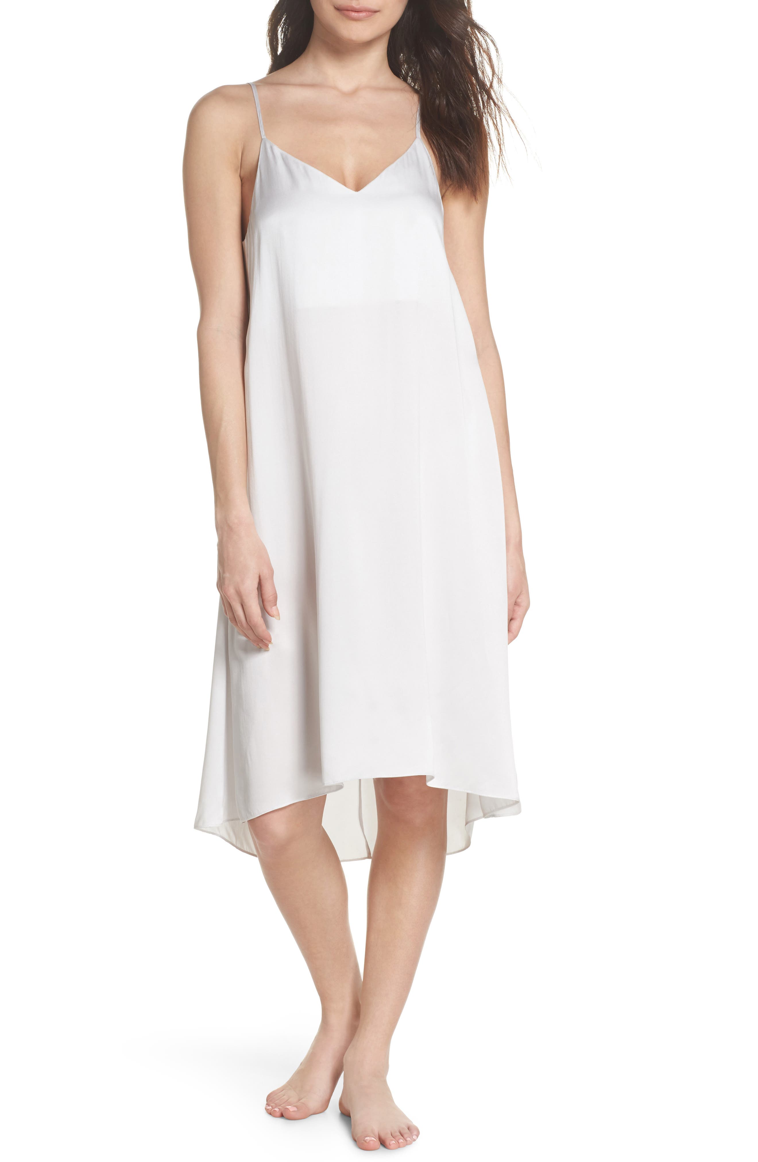 Papinelle Silk Nightgown, Grey