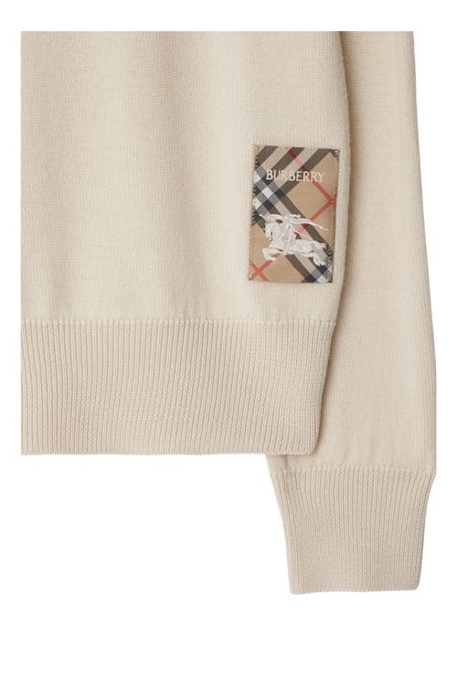 Burberry Checkered Design Wool Jumper For Women In Nutmeg