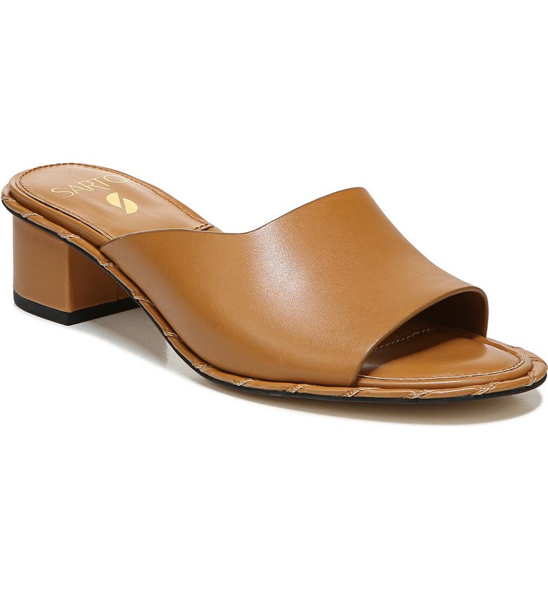 SARTO BY FRANCO SARTO Alden Slide Sandal, Main, color, BROWN LEATHER