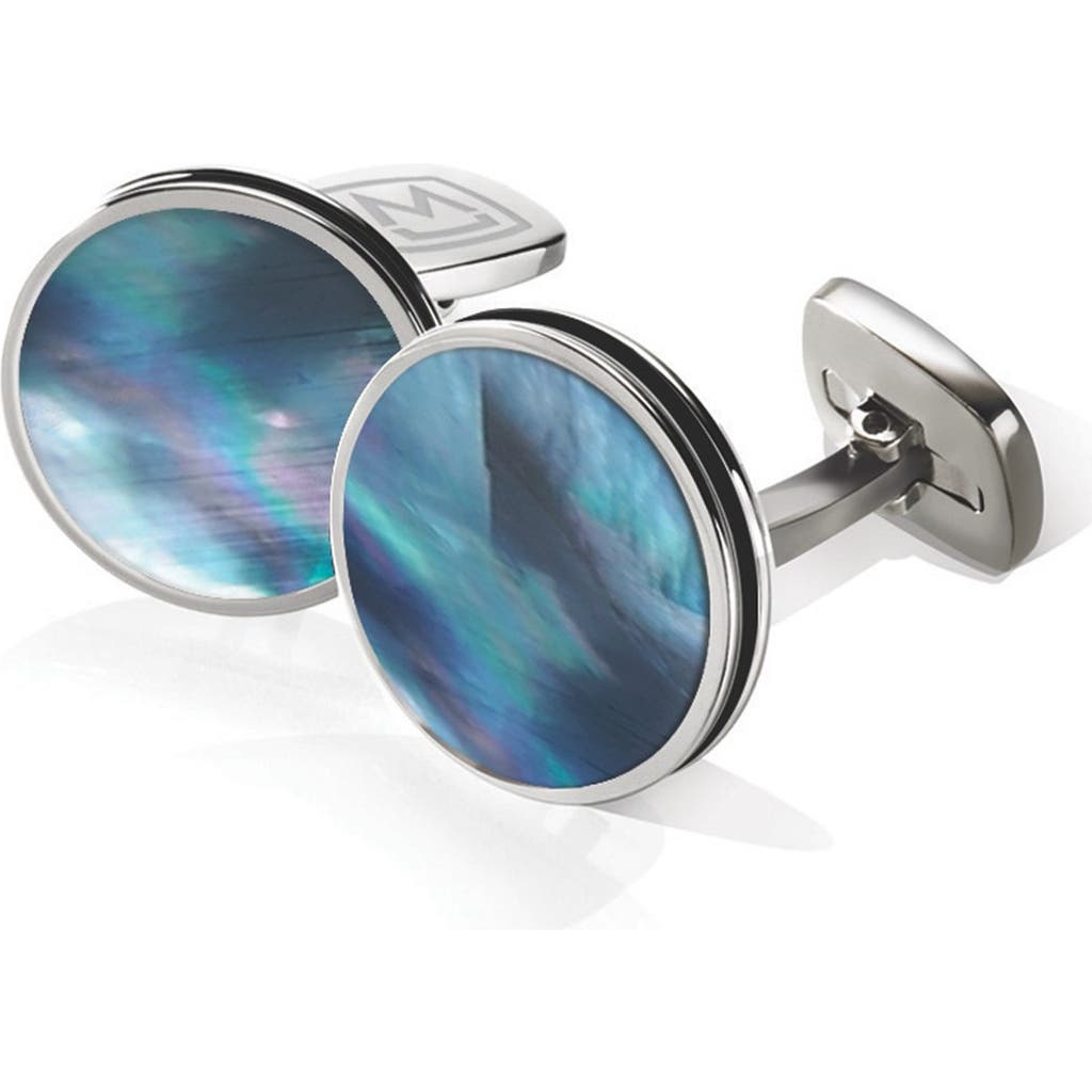 M Clip M-clip® Stainless Steel Cuff Links In Blue