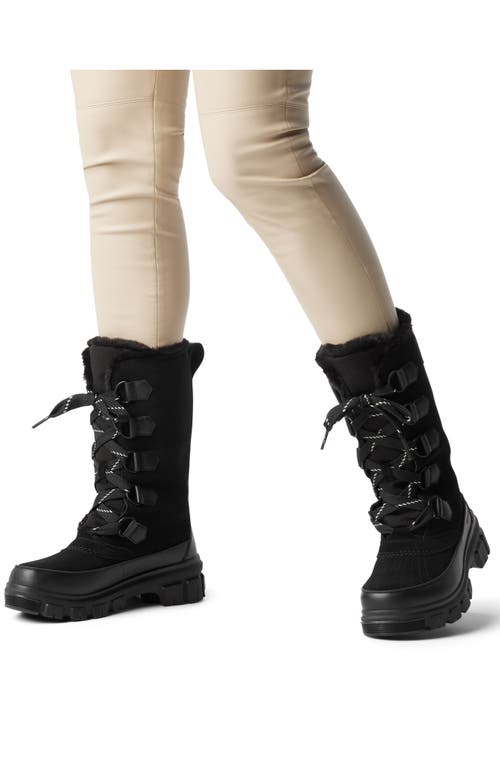 Sorel Tivoli Iii Womens Leather Cold Weather Snow Boots In Black/natural
