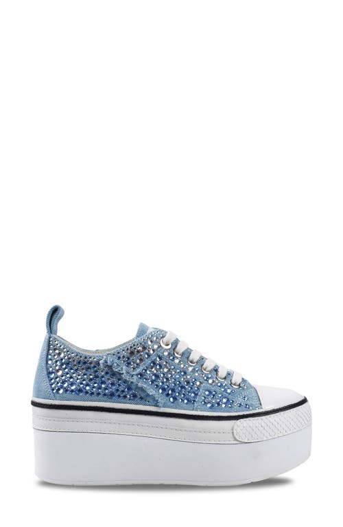 Shop Zigi Koralay Embellished Platform Sneaker In Blue/multi