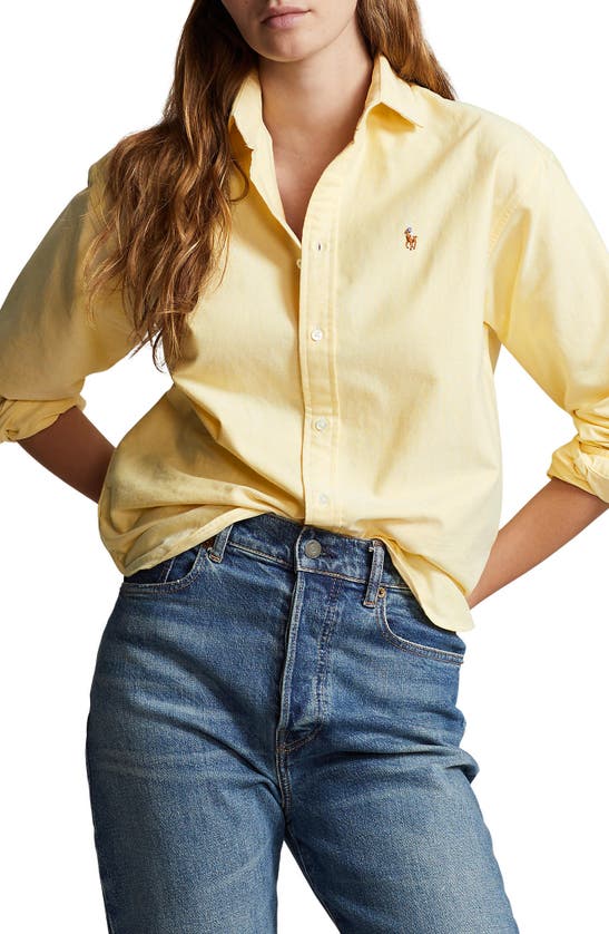 Polo Ralph Lauren Cotton Button-up Shirt In Wicket Yellow