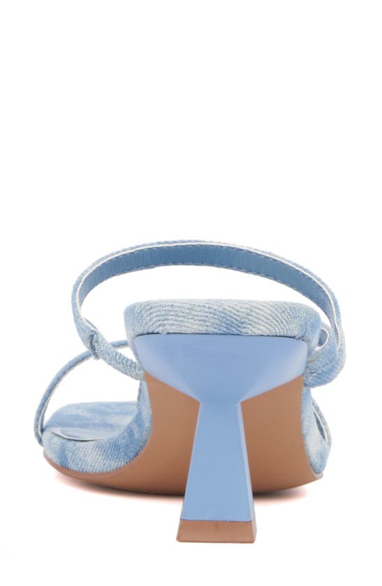 Shop Olivia Miller Angelic Rhinestone Sandal In Acid-wash Blue
