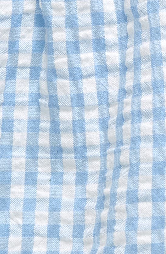 Shop Nordstrom Belted Cotton Seersucker Shorts In Blue Frozen Amy Gingham